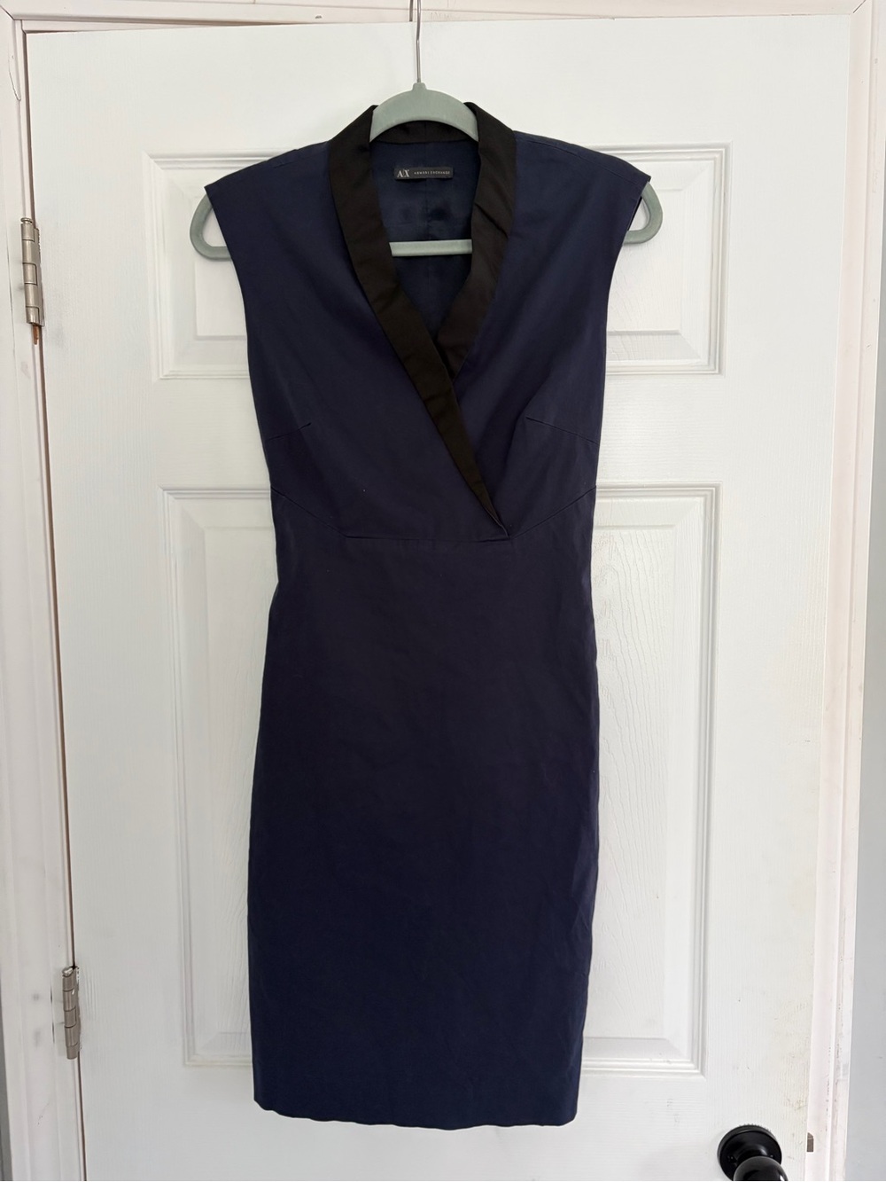 A/X Armani Exchange Navy Sheath Dress with Black Trim size 2